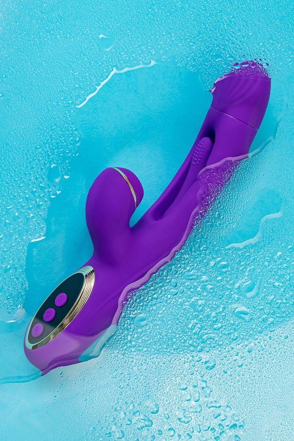 Pitti vibrator with vacuum stimulation and tongue. The innov... JOS - Pitti Air-Pulse Rabbit Vibrator - Purple photo-7