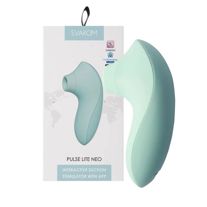 SVAKOM's newest patented technology is excited to show you j... SVAKOM - Pulse Lite Neo Interactive Stimulator - Seafoam Blue photo-13