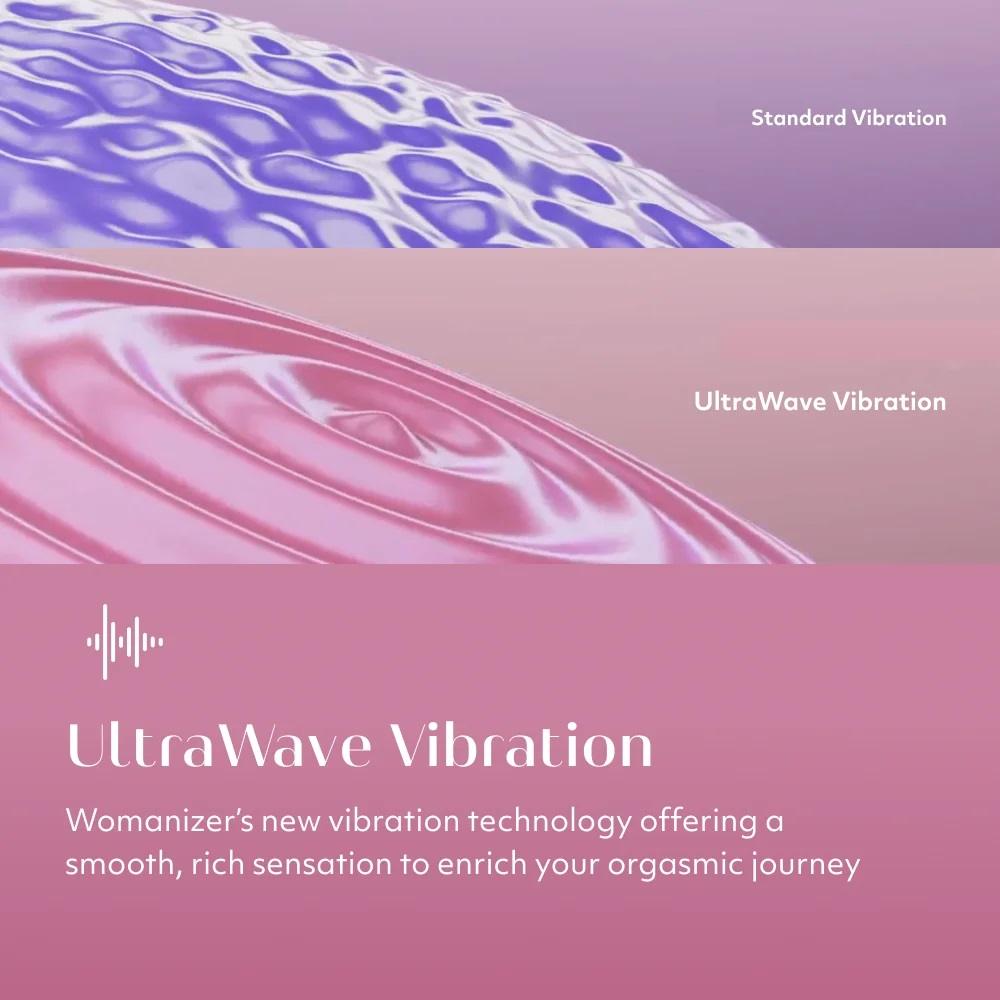 Noiseless vibrator offering a new kind of sensation with Ult... Womanizer - Vibe UltraWave Clitoral Vibrator - Dusky Pink photo-4