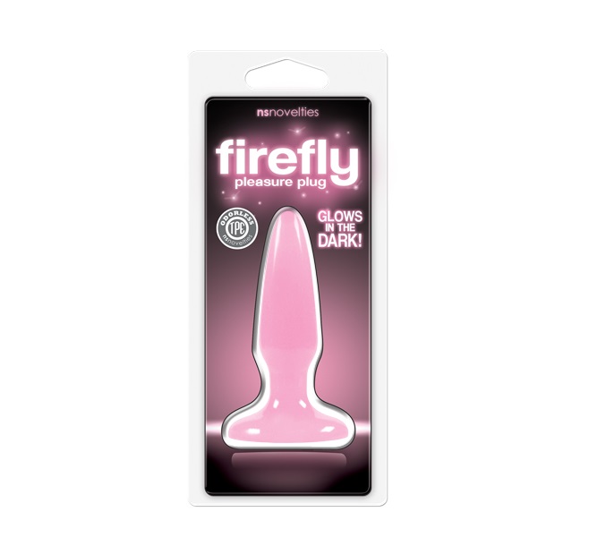 Playful and body-safe TPE plugs will illuminate all your und... NS Novelties - Firefly Pleasure Glow Mini Plug - Pink photo-2