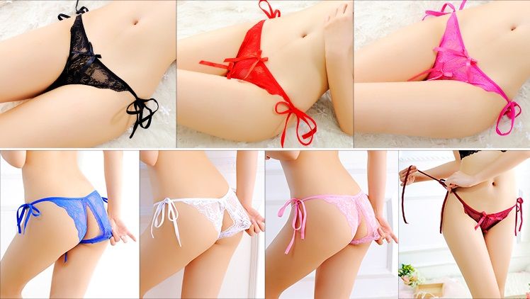 Lace crotchless thong with straps
Material: 92% nylon, ... SB - Thong T191 - Pink photo-7