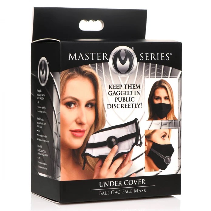 Keep your partner secretly gagged while in public! Use this ... Master Series - Ball Gag Face Mask - Black photo-7
