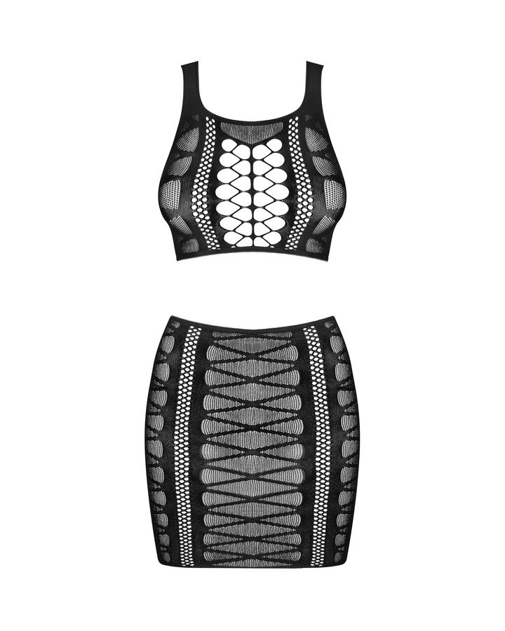 Is the long-awaited romantic rendezvous approaching? Do you ... Obsessive - K102 2pcs Set - Black - S/M/L photo-3