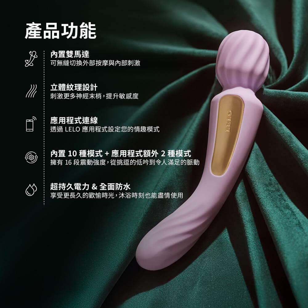 Lelo - Switch Double Ended Wand Vibrator - Lilac photo-3
