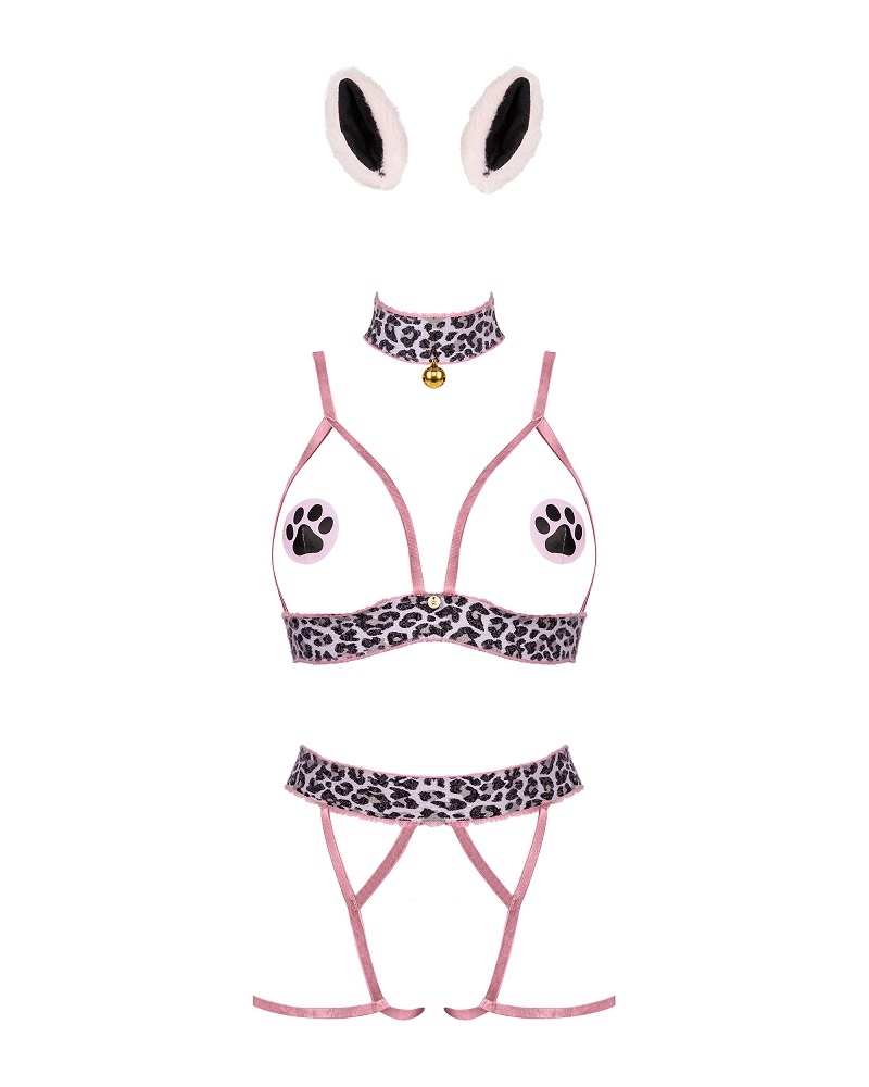 Catriny costume is a proposal for lovers of spicy dress-ups.... Obsessive - Catriny Kitty Costume - Pink - L/XL photo-6