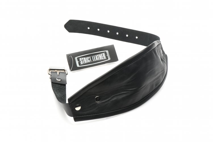 Play the quiet game with your partner when you shut them up ... Strict - Leather Covered Ball Gag - Black photo-4