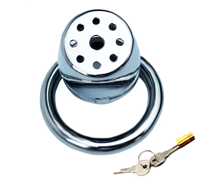 Total high: 57mm &n... FAAK - Plain Chastity Cage 45mm - Silver photo-2