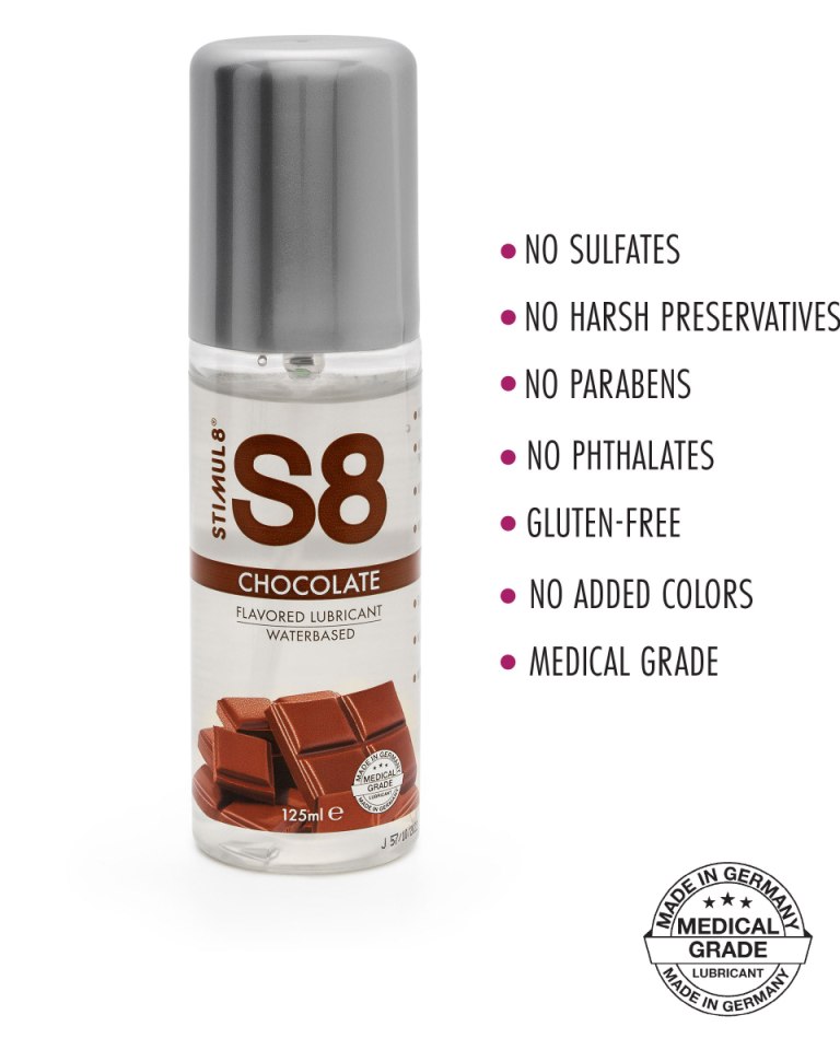 The premium Waterbase Flavored lubricant by S8 is a deliciou... S8 - WB Chocolate Flavored Lube - 125ml photo-2