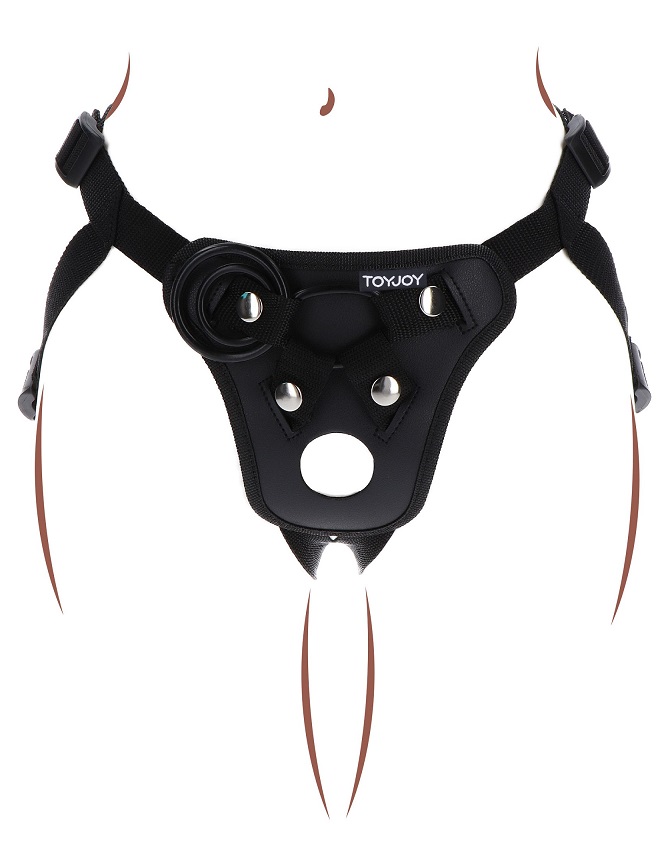 This TOYJOY Get Real Harness is designed for ultimate rolepl... ToyJoy - Pleasure Strap-On Harness - Black photo-3