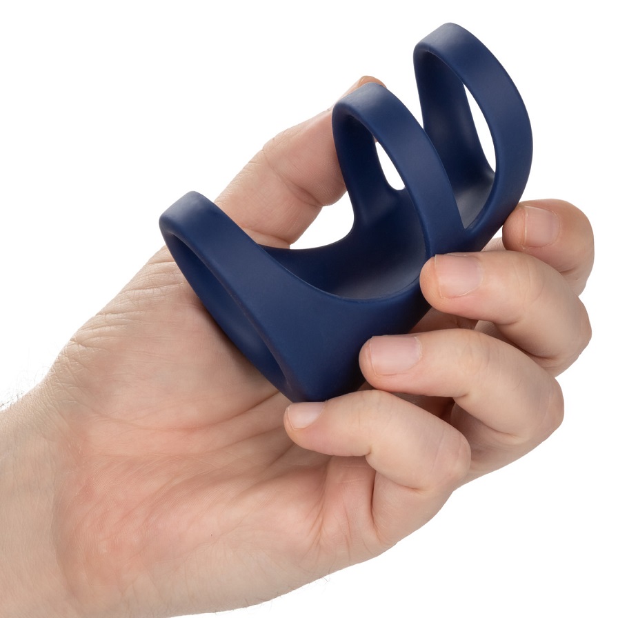 Explore new horizons of pleasure with the Viceroy Rechargeab... CEN - Viceroy Triple Vibro Ring - Blue photo-2