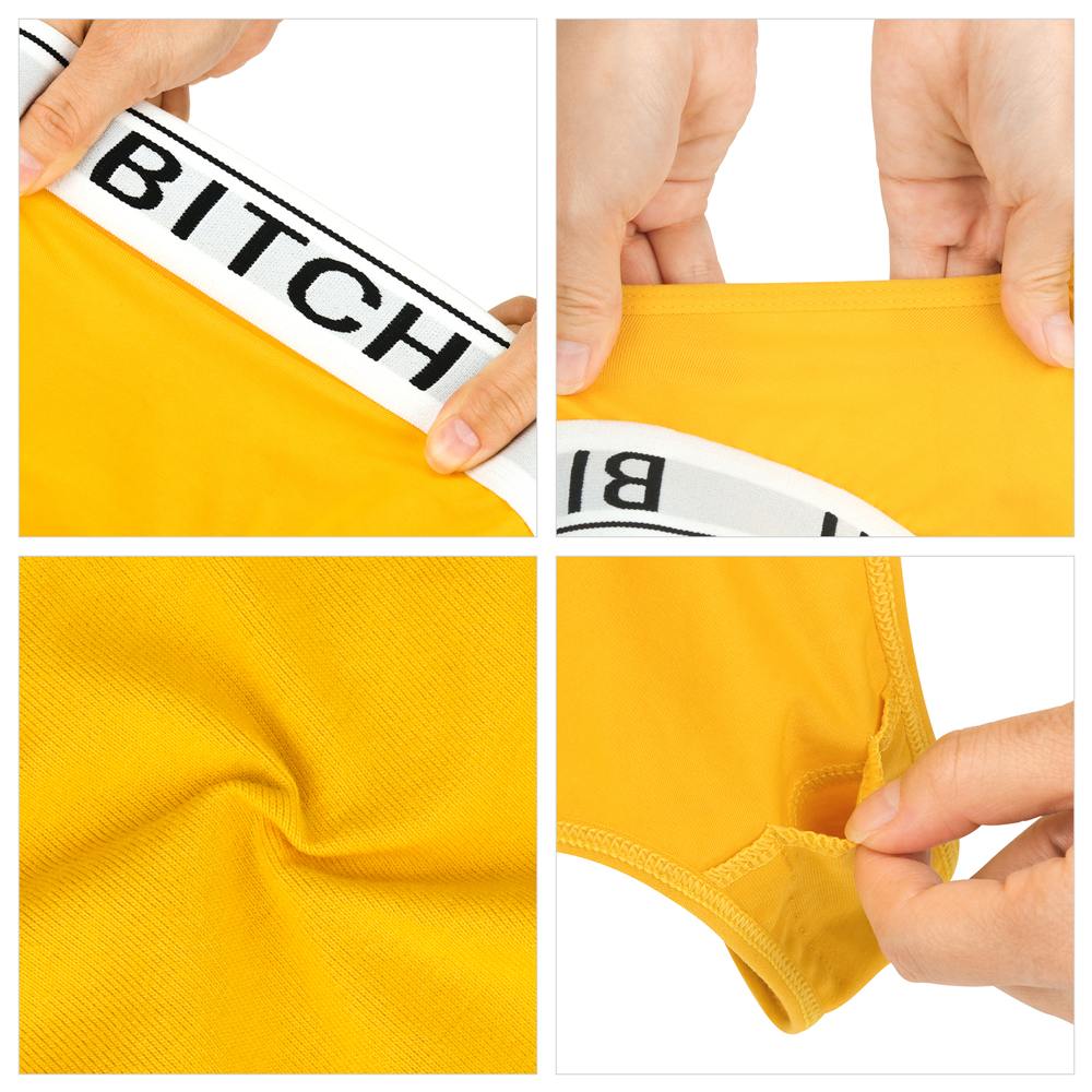 Sexy bitch thong with a remote controlled rechargeable bulle... Lovetoy - Bitch Vibrating Panties M - Yellow photo-13