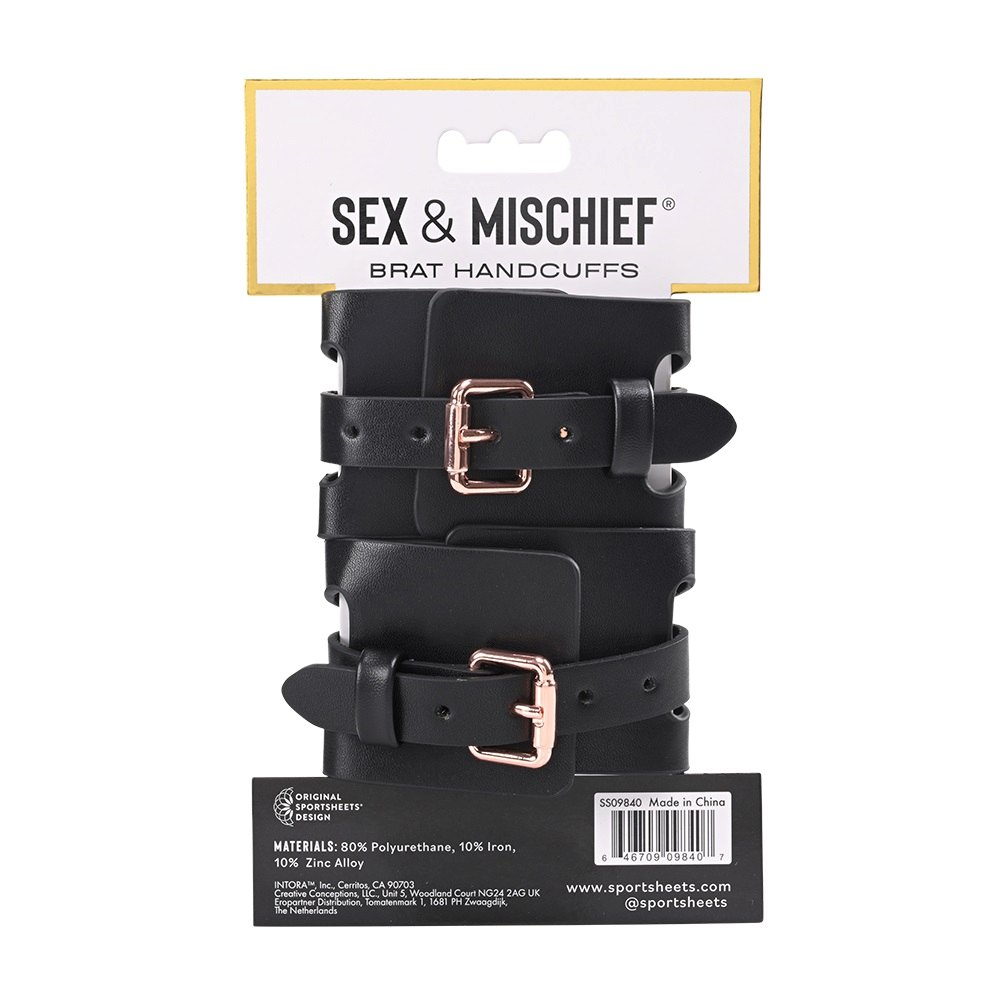 Show your them you always get what you want with restraints ... Sex&Mischief - Brat Handcuffs - Black photo-5