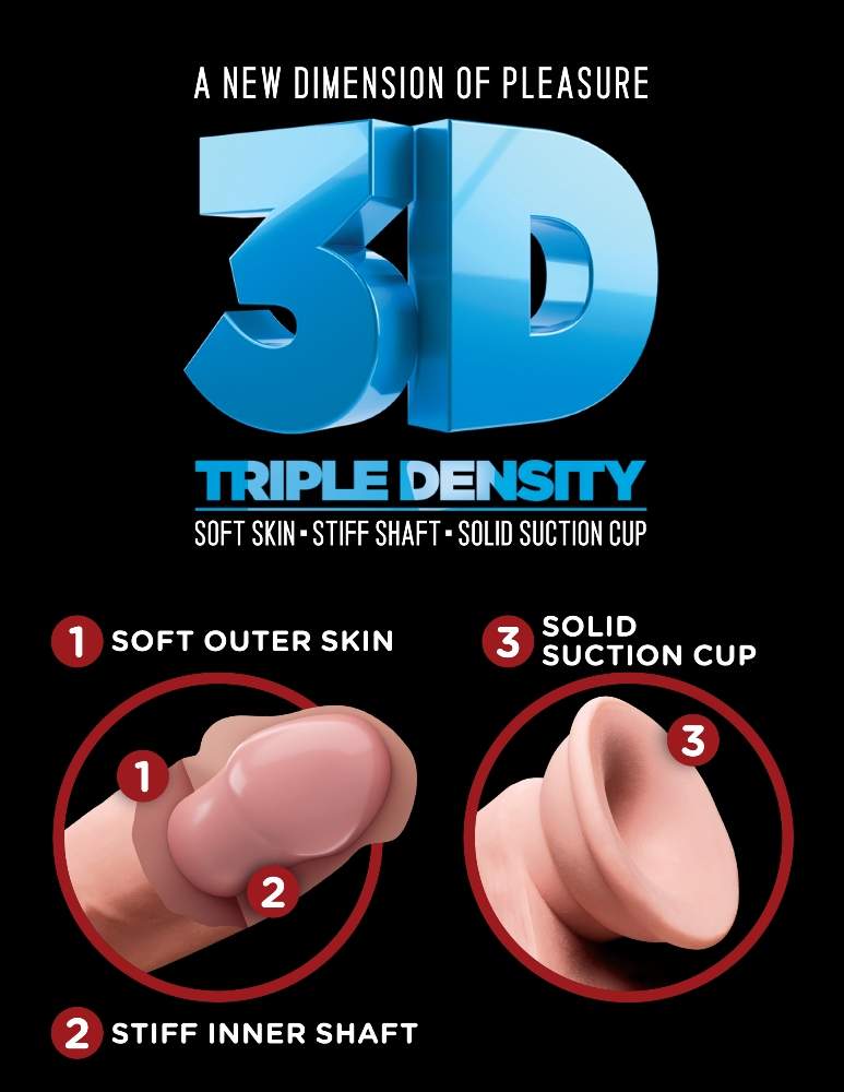 The King Cock Plus 8" Triple Density Cock is made of ne... King Cock - Triple Density Cock 8" - Flesh photo-4