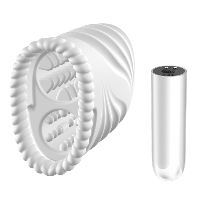 Adopted ergonomic design,this male masturbators totally fits... Secwell - Monroe Masturbator w Vibro Bullet - White photo-2