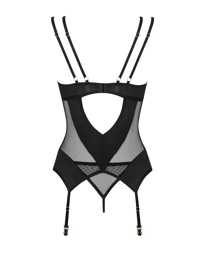 Highlight your femininity in a subtle and sexy way! Set a se... Obsessive - Nesari Corset - Black - M/L photo-4