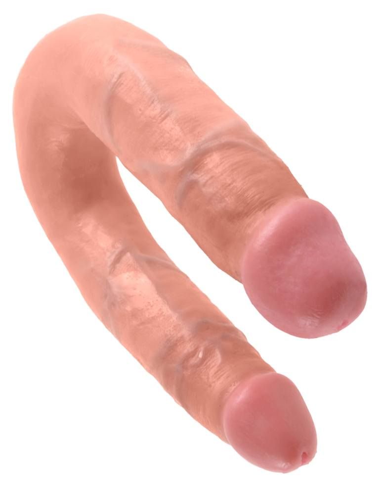Do you want your first dildo to look and feel just like the ... King Cock - Cock U-Shape Double Trouble M - Flesh photo-3