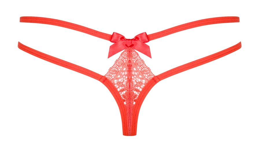 What will encourage you to have spicy fun with your man? Thi... Obsessive - Intensa Double Thong - Cherry Tomato - L/XL photo-8