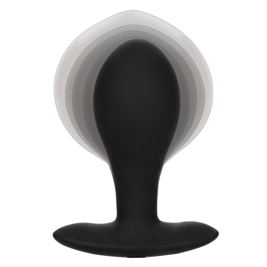 The CalExotics Large Weighted Silicone Inflatable Plug is a ... CEN - Weighted Inflatable Plug L - Black photo-3