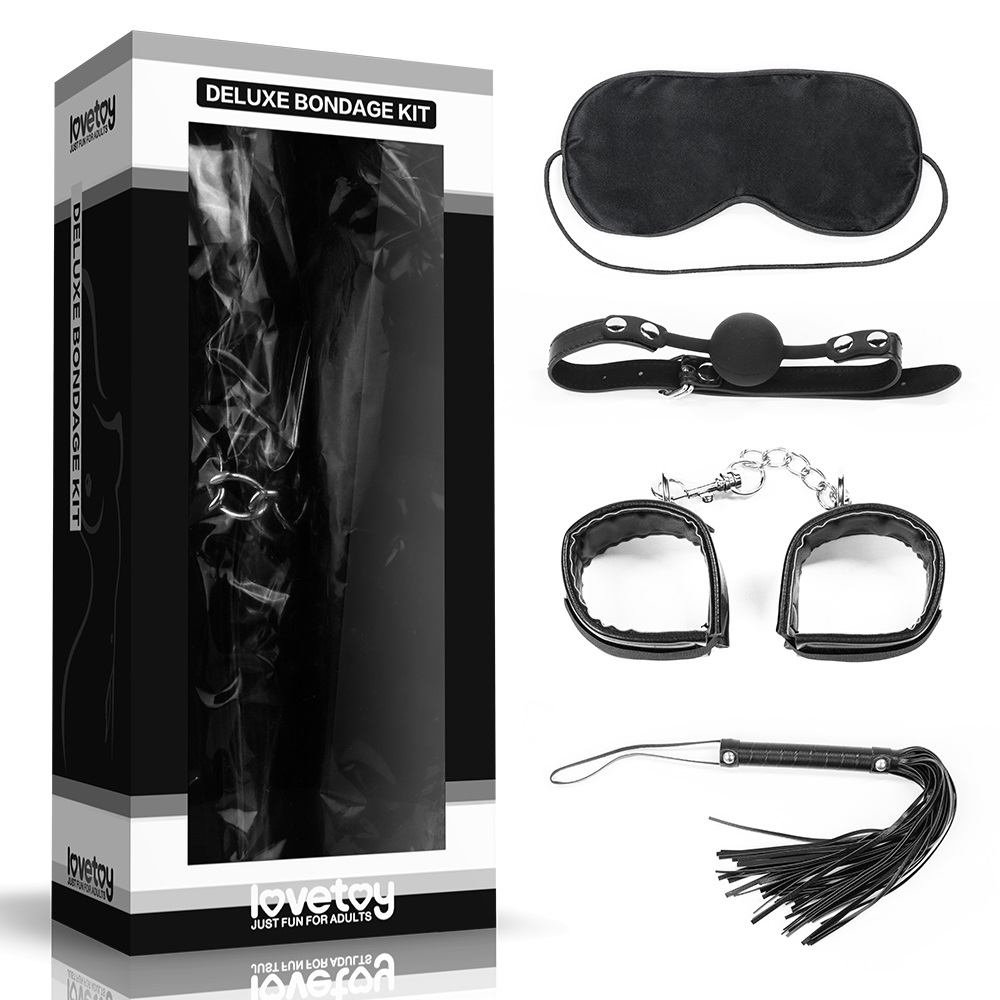 Users can be in any comfortable position, or uncomfortable i... Lovetoy - Deluxe Bondage Kit - Black photo-6
