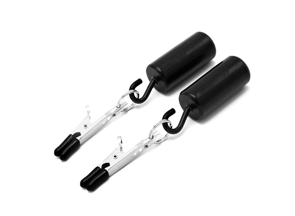 Introducing the Nipple Crocodile Clamps with 2 x 100g Hook W... Kiotos - Nipple Clamps w Hook Weights photo-3