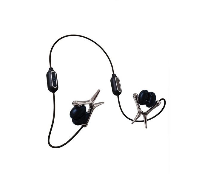 Tingon N1 are vibrating nipple clamps, ideal for enhancing p... Tingon - Vibrating App Nipple Clamps - Black photo-5