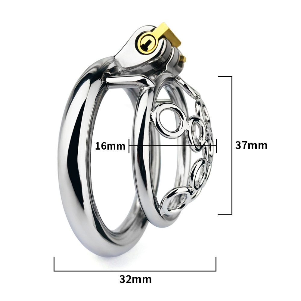 Total high: 26mm &n... FAAK - Chastity Cage 170 45mm - Silver photo-6