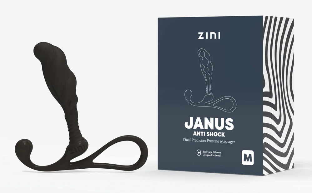 Meet Janus Anti Shock, the dual precision stabilised prostat... Zini - Janus Anti Shock Prostate Massager M - Black photo-4