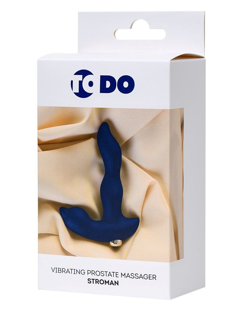 Stroman prostate massager with vibro bullet, anatomical shap... ToDo - Stroman Vibro Prostate Massager - Blue photo-6