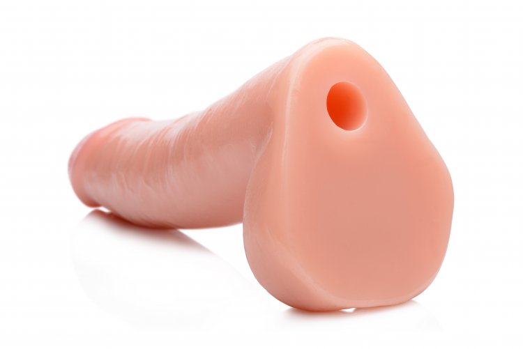 Compatible with your vacuum-grip strap-on harness, fucking m... LoveBotz - 8" Cock Lock Dildo w Balls - Flesh photo-4