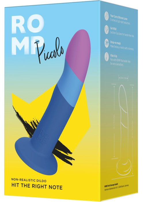 ROMP Piccolo makes non-realistic silicone dildos accessible ... Romp - Piccolo Dildo - Blue photo-12