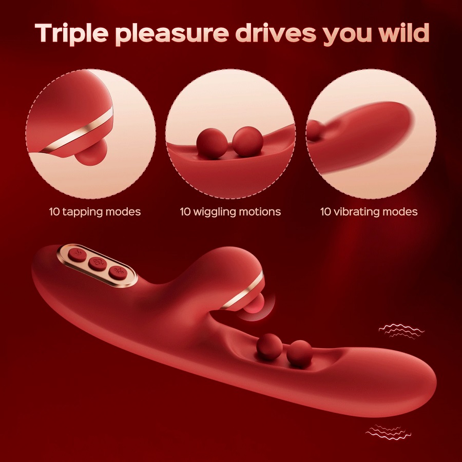 TICKLER stands out thanks to its ingenious twin ball design.... Honey Play Box - Tickler Wiggling G-Spot Vibrator - Black photo-3