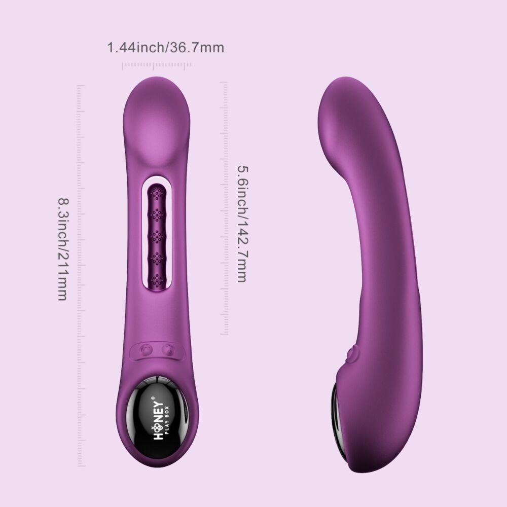 With its smooth design, TEMPO is eye-catching and pleasure-p... Honey Play Box - Tempo Sensing G-Spot App Vibrator - Purple photo-11