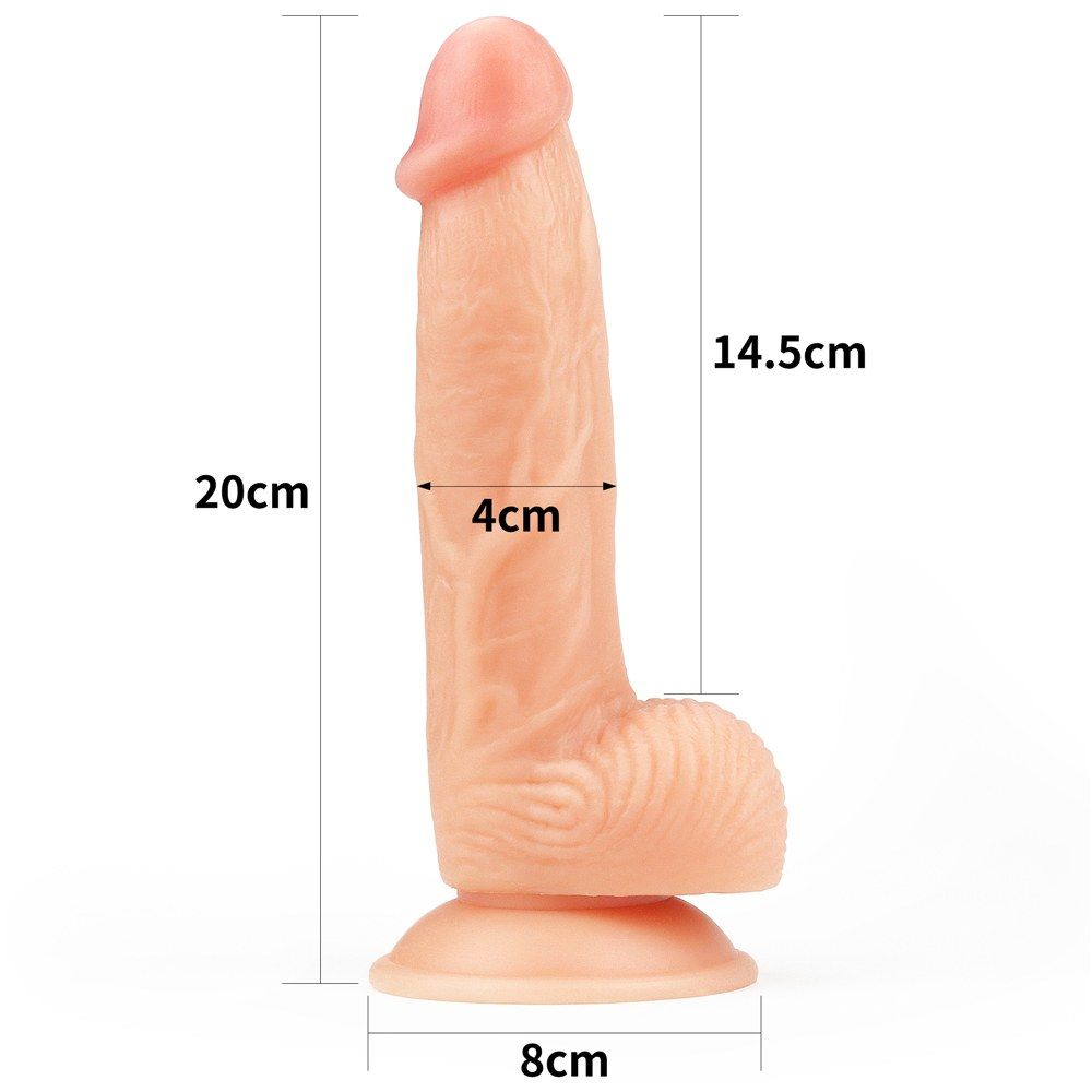 Explore every inch of The ultra Soft dude dildo .Satisfy you... Lovetoy - 8" The Ultra Soft Dude - Flesh photo-12