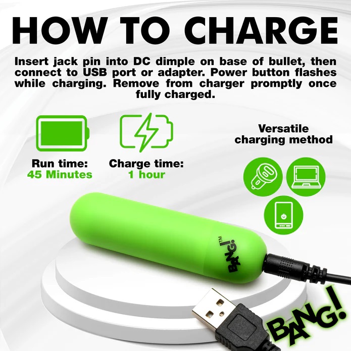 Add a little more sensation for both you and your partner to... Bang! - 28X Glow Vibro Ring - Green photo-7