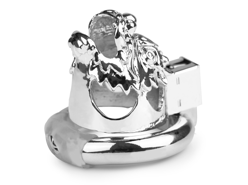 Chastity Device with Dragon Head
Locking
For Couples Adult... MT - Dragon Chastity Cage 50mm - Silver photo-2