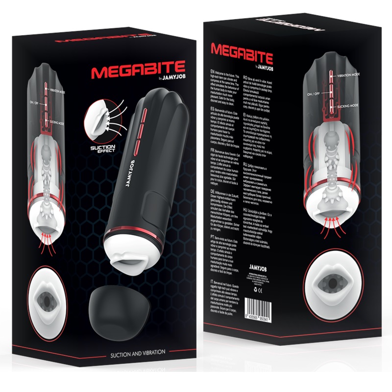 The MEGABITE automatic mouth-shaped masturbator for men from... Jamyjob - Megabite Mouth Suction Vibro Masturbator photo-8
