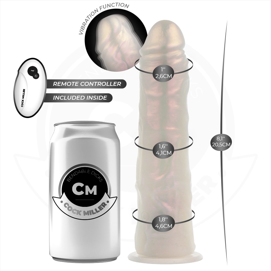The COCK MILLER 20.5 cm is a unique piece in the erotic toy ... Cock Miller - 20.5cm Lighting Vibro Dildo - Pearl photo-8