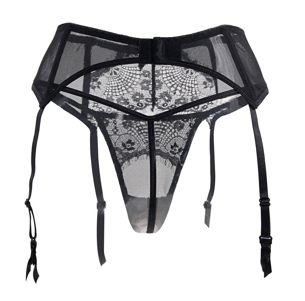 Sexy Transparent Lace Garter Panties
Material &n... Ohyeah - Lace Garter Belt w Panties - Black - XL photo-9
