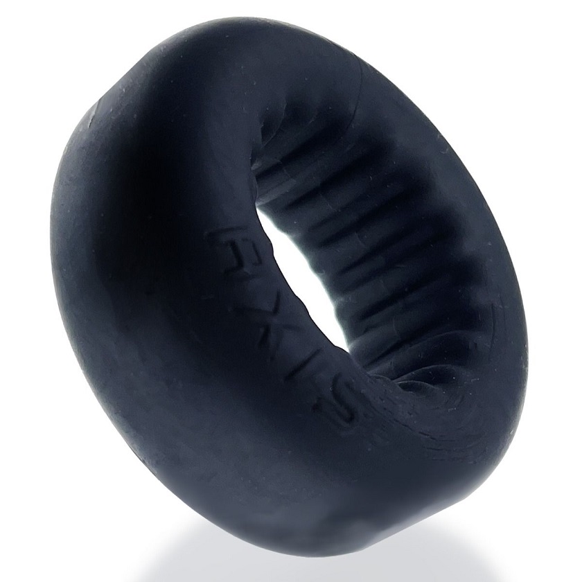 AXIS comfort cockring with inner ribs for a grippier bigger ... Oxballs - AXIS Rib Griphold Cockring - Black Ice photo-6