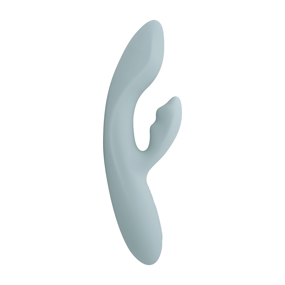 Chika features a cushioned head shaped to press against your... SVAKOM - Chika APP Rabbit Vibrator - Turquoise Grey photo-6