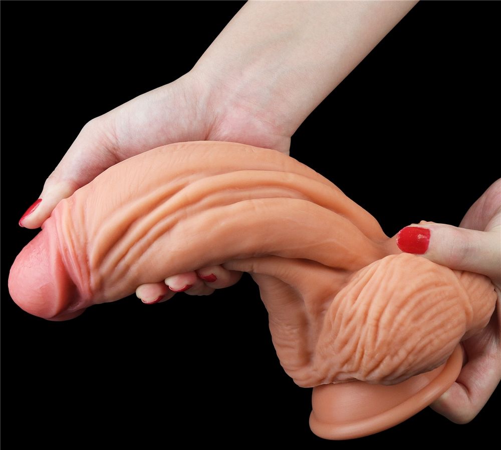 Built to deliver the most lifelike satisfaction, Love Toy Ki... Lovetoy - 10" Dual Layered King Sized Cock - Flesh photo-5