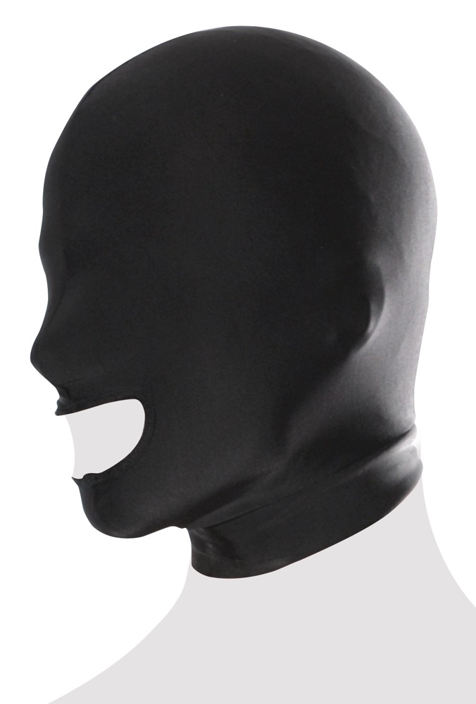 This comfortable Open-Mouth Hood is designed to stretch comp... Fetish Fantasy - Spandex Open Mouth Hood - Black photo-4