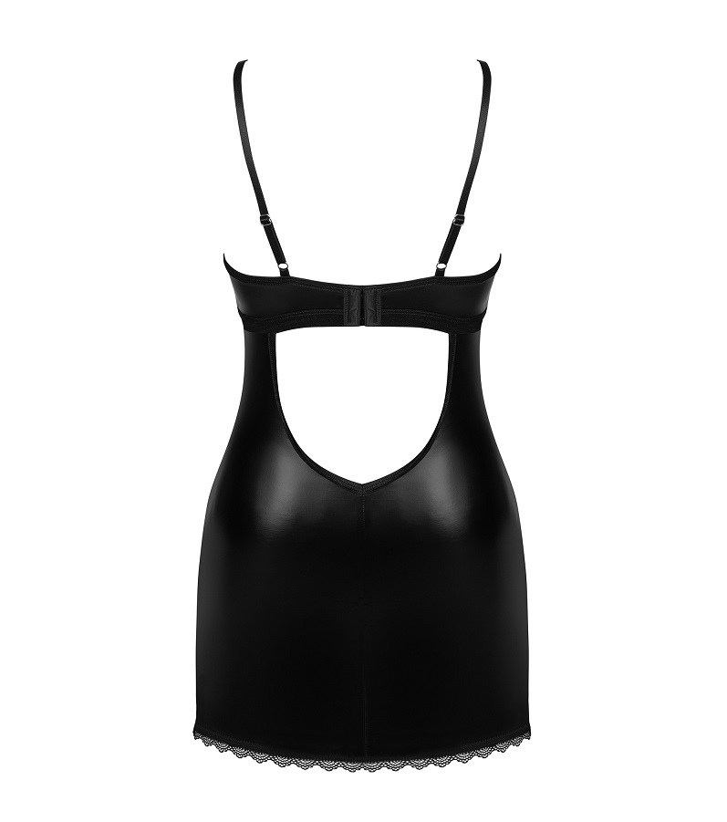 Are you looking for exquisite lingerie that will reflect you... Obsessive - Norides Chemise & Thong - Black - XL/XXL photo-8