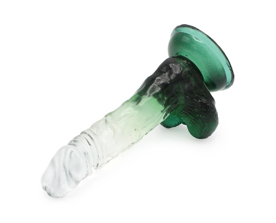 This special transparent dildo has an amazing color mix and ... Kiotos - Realistic Dildo 03 - Green photo-7