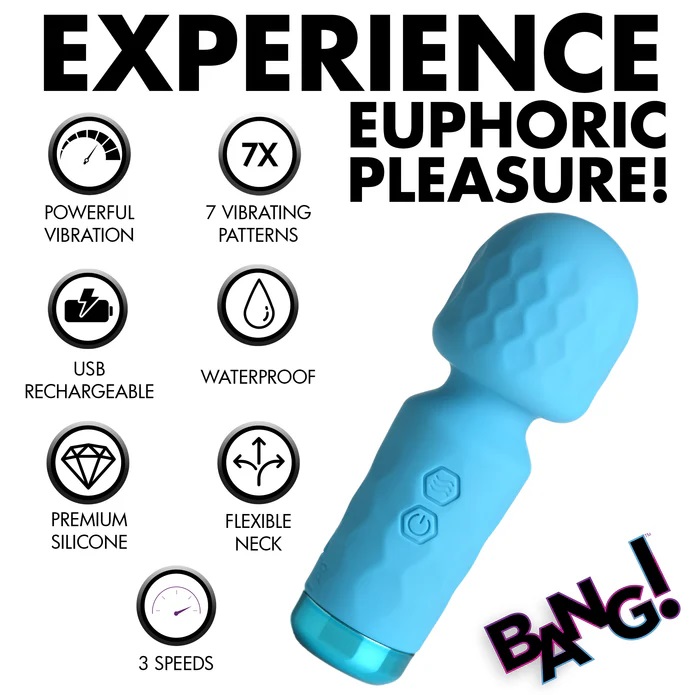 This is for the discreet hedonists. For those always ready f... Bang! - 10X Mini Wand - Blue photo-5