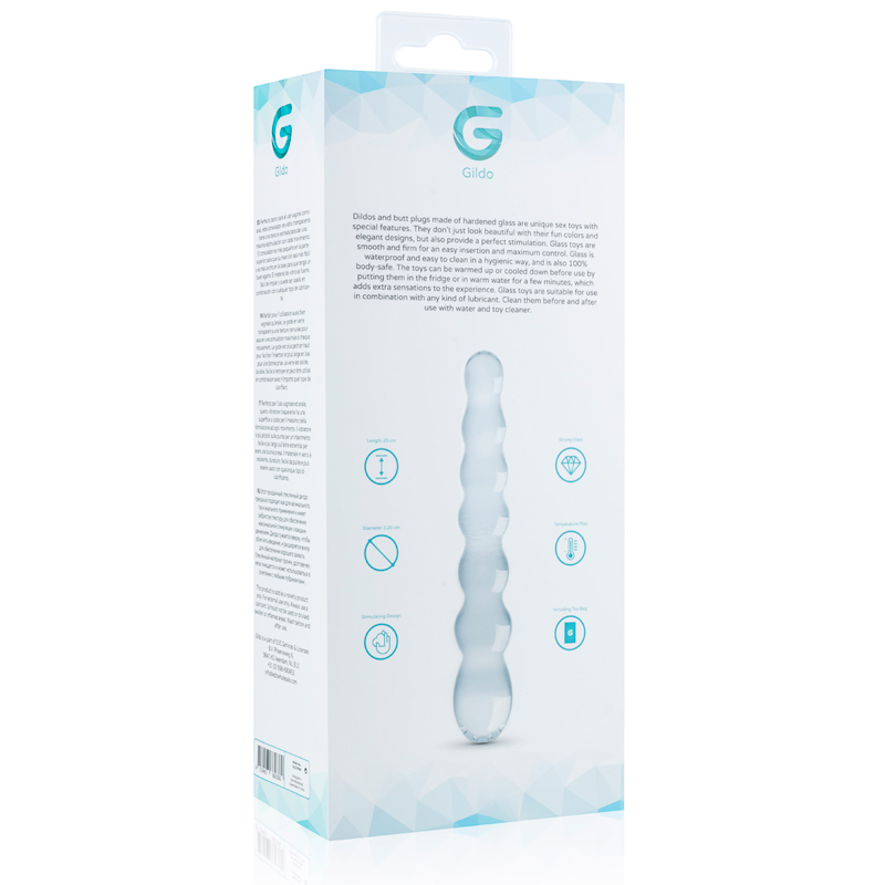 This beaded dildo is indispensable in every nightstand. The ... Gildo - Glass Dildo No. 19 - Clear photo-8
