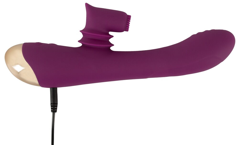 The handy 2 Function Vibrator with Moving Clitoris Tickler f... Javida - Moving 2 Function Vibrator - Purple photo-9