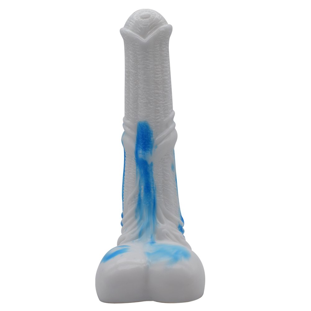 Huge horse dildo &n... FAAK - Horse Dildo - White/Blue photo-4