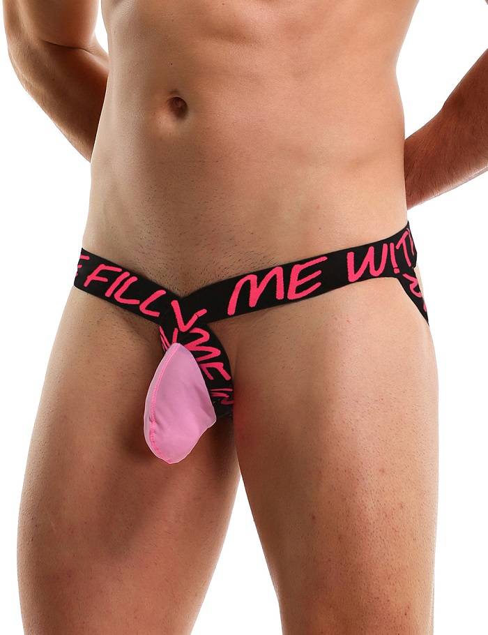 Sexy men thong underwear with jock strap back
Ice silk fabr... Ohyeah - Tiny Jockstrap - Pink - L photo-4