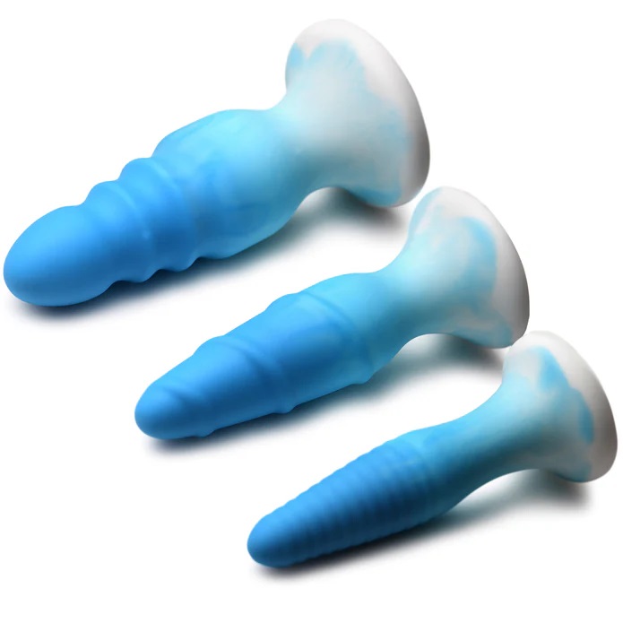 This set of three plugs gives you the best in variety of siz... Simply Sweet - Butt Plug Set 3 pcs - Blue photo-10